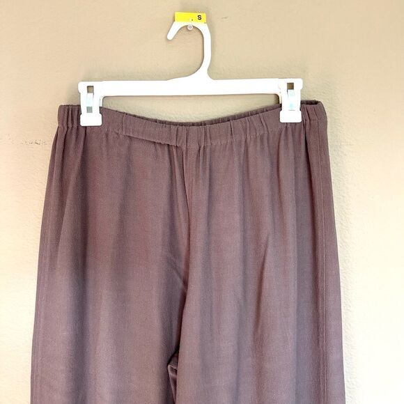 Soft Surroundings Taupe Flowy Wide Leg Pants - Picture 2 of 5